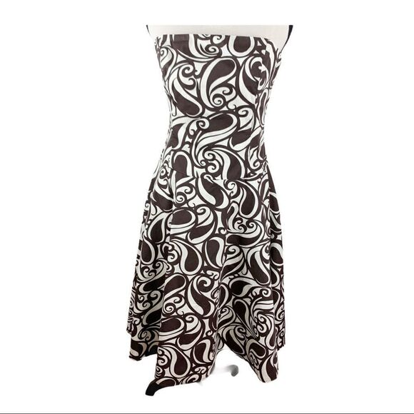Anthropologie Tabitha Paisley Strapless Dress 10 - Picture 1 of 13